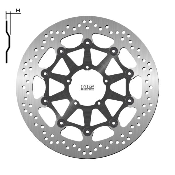 NG TARCZA HAMULCOWA PRZÓD DUCATI SCRAMBLER 400`15-'21 (320X78X5MM) (5X8,5MM) PŁYWAJĄCA – zdjęcie 2