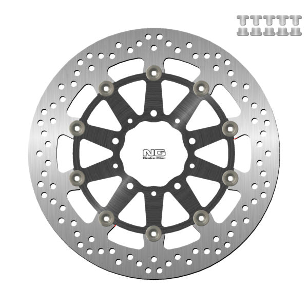 NG TARCZA HAMULCOWA PRZÓD KAWASAKI Z 1000 ABS 15-17, Z 1000 15-17, ZX6R 13-17, Z800 12-18, GTR 1400 07-18, ZZR 1400 06-18 (310X80X5MM) (5X10,5MM) PŁYWAJĄCA (ŚRODEK ALUMINIOWY)