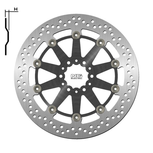 NG TARCZA HAMULCOWA PRZÓD KTM DUKE 390 / ABS '17, RC 250 / 390 / ABS '17 (320X60,5X5,0MM) ŚRODEK ALUMINIOWY