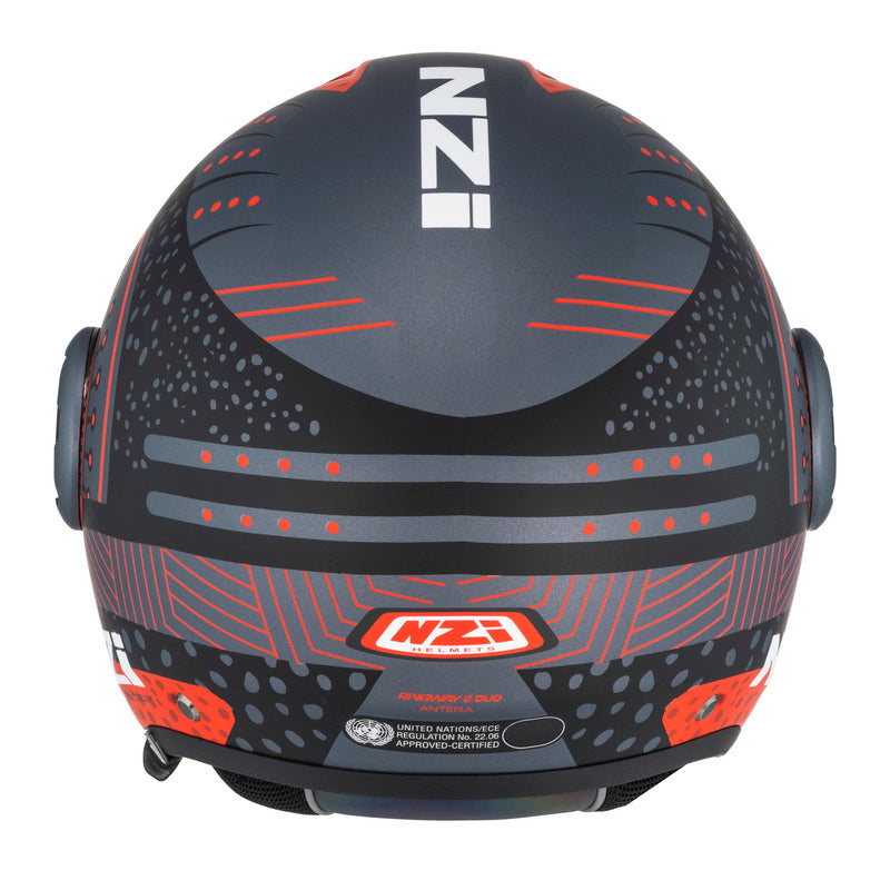 KASK MOTOCYKLOWY NZI RINGWAY 2 DUO ANTERA ANTRACITE RED MATT XS