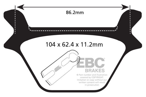 EBC Brakes Klocki hamulcowe EBC FA200HH wzmacniane (kpl. na 1 tarcze)