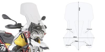 GIVI SZYBA PRZEZROCZYSTA 68,5 x 46 cm (H x W) - MOTO GUZZI V85 TT (19)