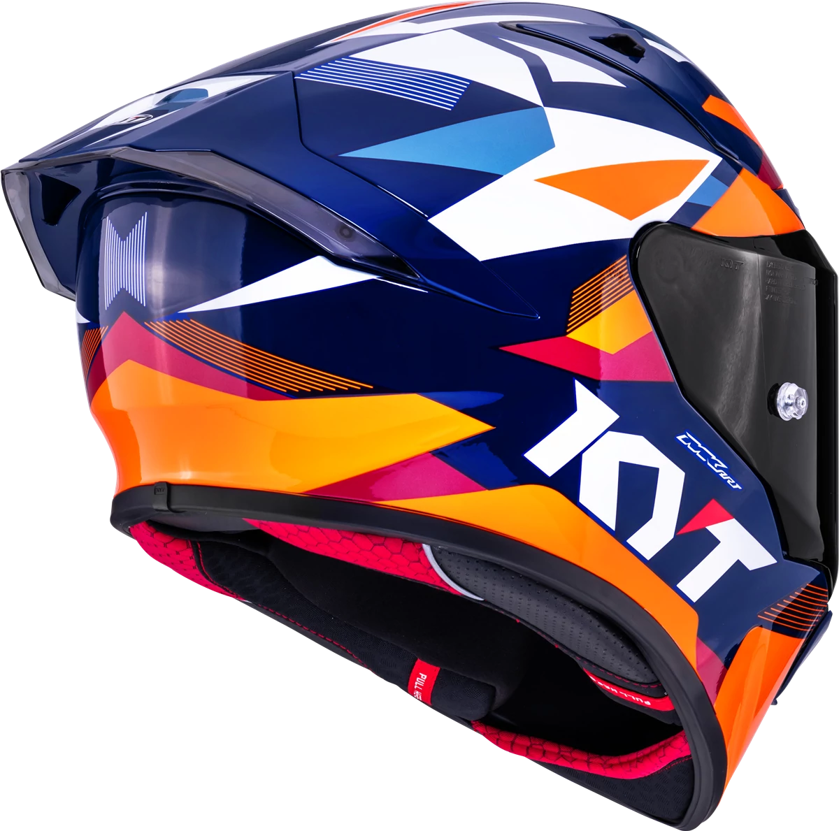 Kask motocyklowy KYT R1R DIAMOND NIEBIESKI/POMARAŃCZOWY E06