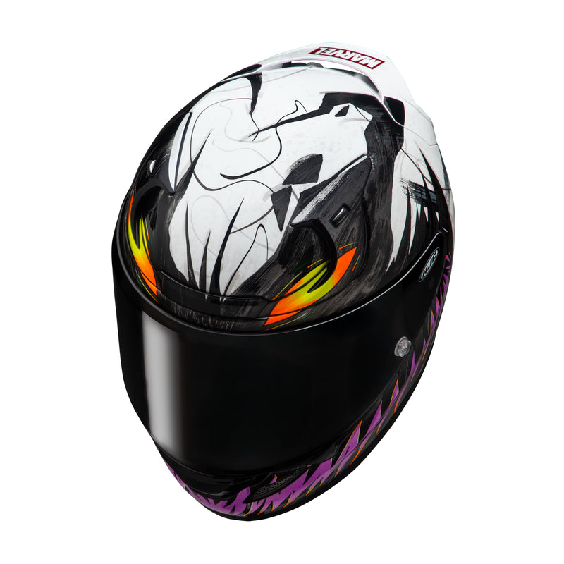 KASK MOTOCYKLOWY HJC RPHA12 ANTI VENOM 2 MARVEL BLACK WHITE