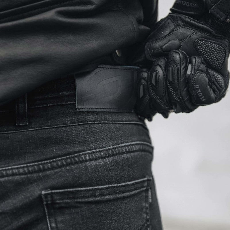 JEANSY MOTOCYKLOWE OZONE HORNET 2 WASHED BLACK