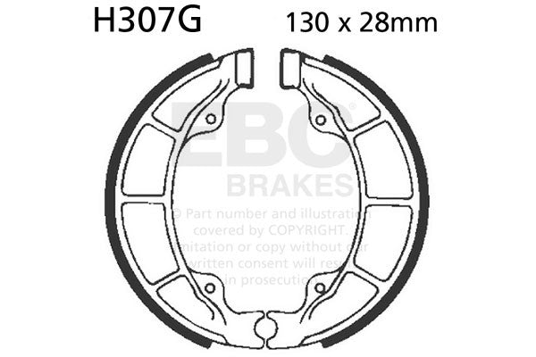 EBC Brakes Szczęki hamulcowe nacinane EBC H307G (1 kpl.)