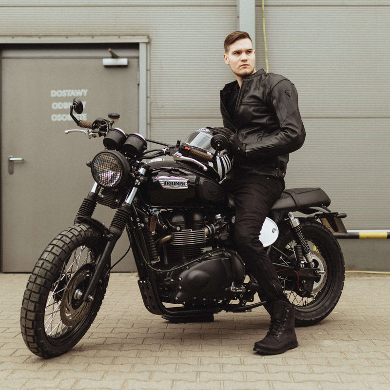 JEANSY MOTOCYKLOWE REBELHORN RAGE 2 TAPERED FIT WASHED BLACK