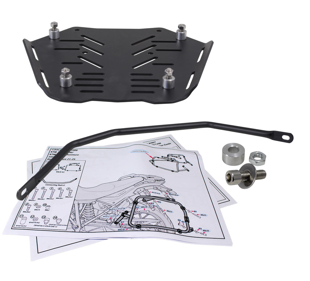 ZESTAW STELAŻY KUFER CENTRALNY + BOCZNE COOCASE KTM 1050/1090 1190/1290 21-25 KUFRY BOCZNE ASYMETRYCZNE – zdjęcie 7