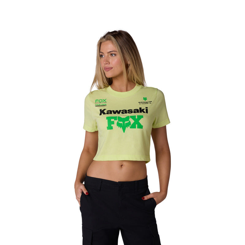 T-SHIRT DAMSKI FOX KAWASAKI BABY TEE LEMON