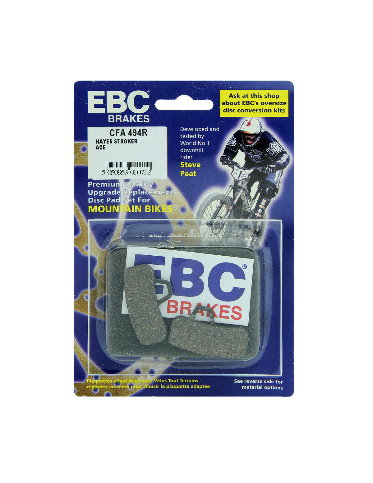 CFA494R - Klocki hamulcowe rowerowe (organiczne wyczynowe) EBC Brakes