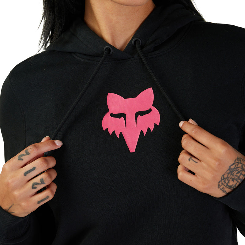 BLUZA Z KAPTUREM DAMSKA FOX HEAD BLACK PINK