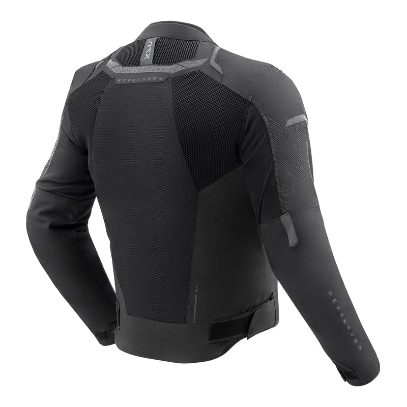 KURTKA MOTOCYKLOWA TEKSTYLNA REBELHORN JAX BLACK – zdjęcie 2