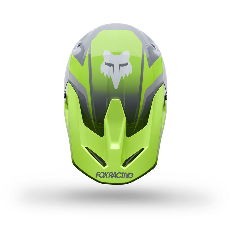 KASK MOTOCYKLOWY JUNIOR FOX V1 FRAME GREY YELLOW