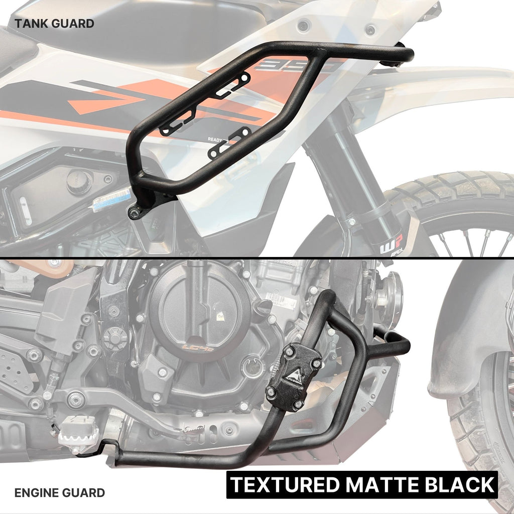 ROXAR TECH Gmole ochronne / Crashbary do KTM 390 ADVENTURE 2025-26 BLACK MAT czarny mat - komplet na BAK + SILNIK – zdjęcie 2