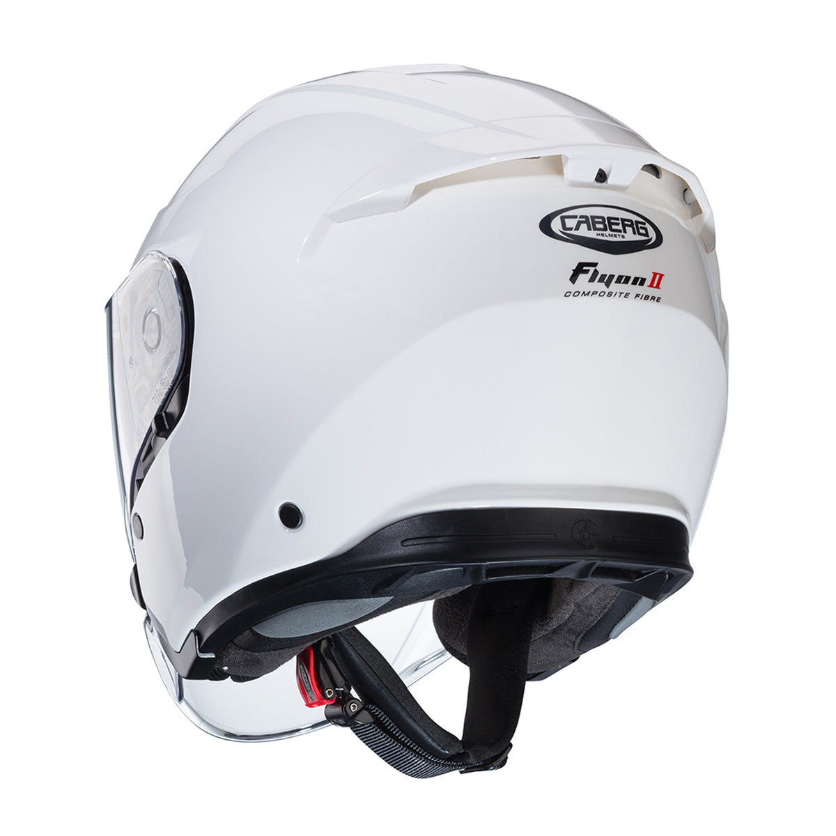 CABERG KASK OTWARTY JET OTWARTY FLYON II SOLID WHITE KOLOR BIAŁY POŁYSK – zdjęcie 3