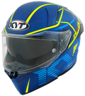 Kask Motocyklowy KYT R2R CONCEPT matowy niebieski/żółty ECE/ONU 22-06