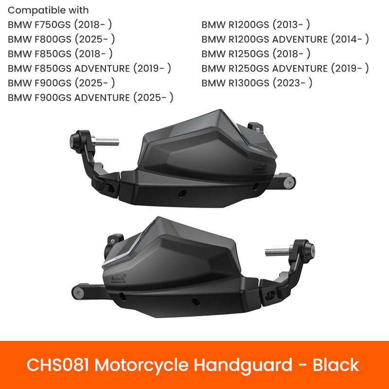 LOBOO Osłony dłoni czarne BMW F750GS, F800GS, BMW F850GS, F900GS, R1200GS, R1250GS, R1300GS, Suzuki V-STROM 800DE 2024-