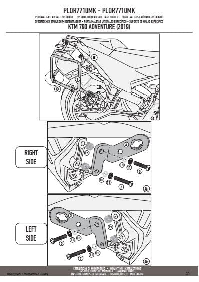 KAPPA STELAŻ KUFRÓW BOCZNYCH SZYBKIEGO MONTAŻU MONOKEY KTM 790 ADVENTURE / R (19) - RÓWNIEŻ POD KUFRY MONOKEY KMS K'MISSION ALU - WYCOFANY Z OFERTY – zdjęcie 3