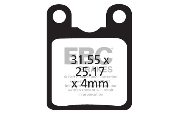 CFA333R - Klocki hamulcowe rowerowe (organiczne wyczynowe) EBC Brakes