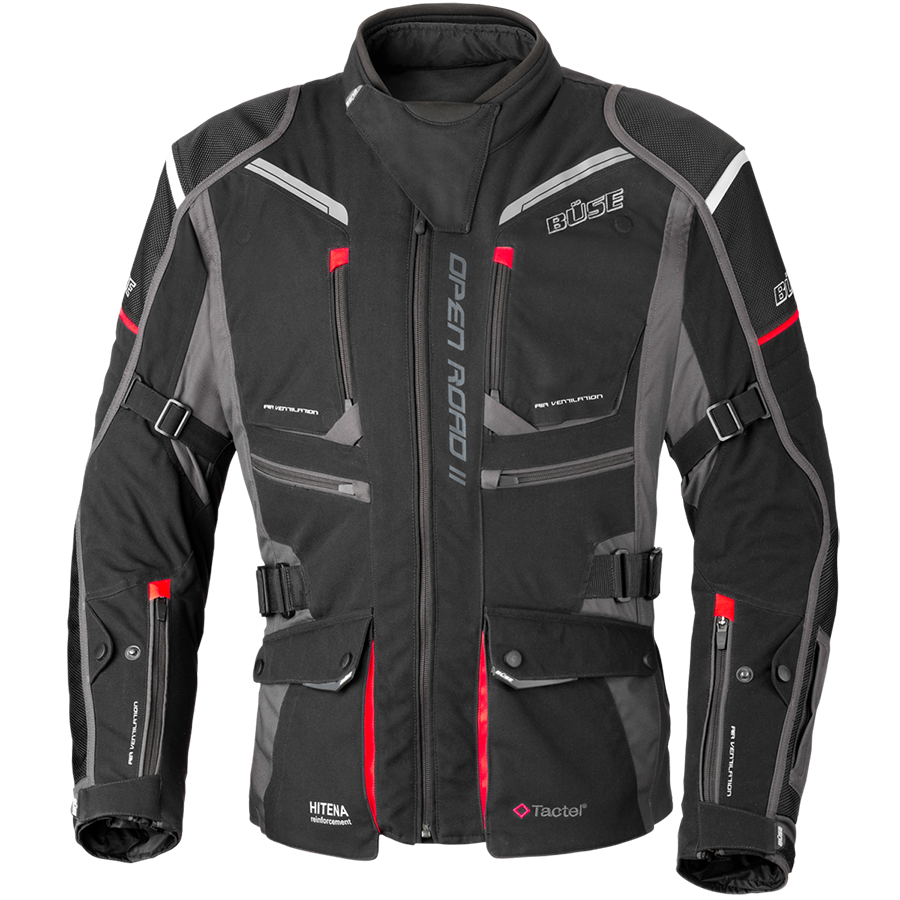 Kurtka motocyklowa BUSE Open Road II czarna