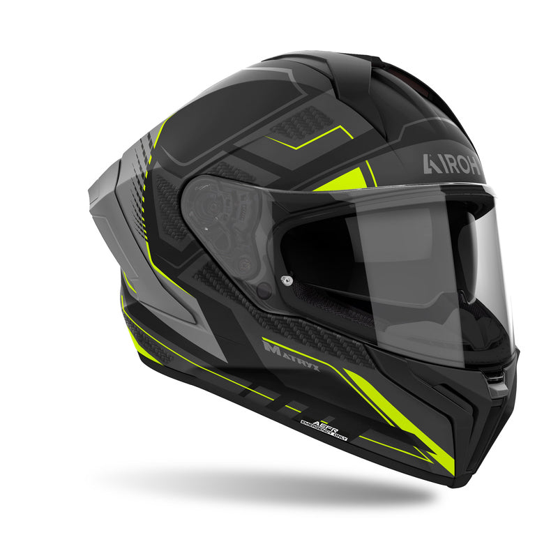 KASK MOTOCYKLOWY AIROH MATRYX ROCKET YELLOW MATT