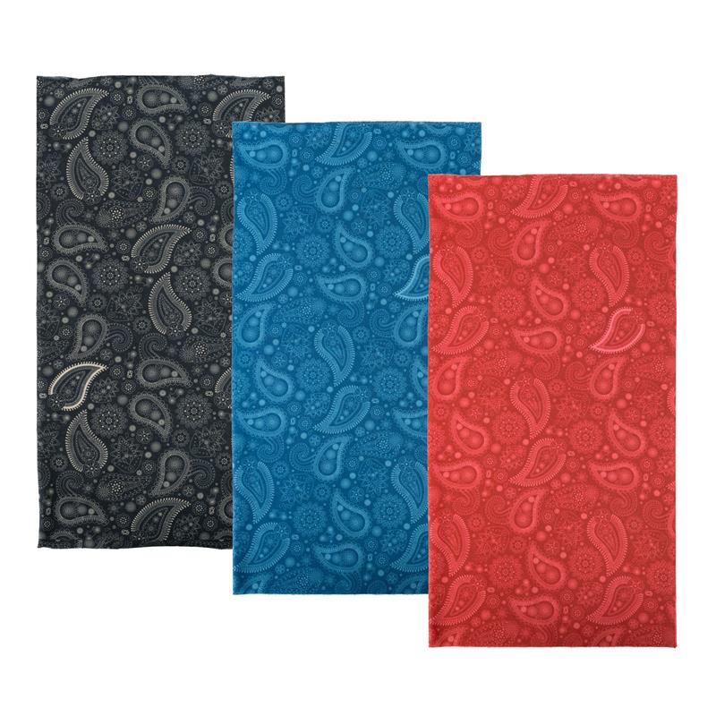OXFORD KOŁNIERZ WIELOFUNKCYJNY WIATROODPORNY COMFY OXFORD PAISLEY 3 SZTUKI W OPAKOWANIU KOLOR CZARNY/NIEBIESKI/CZERWONY – zdjęcie 3