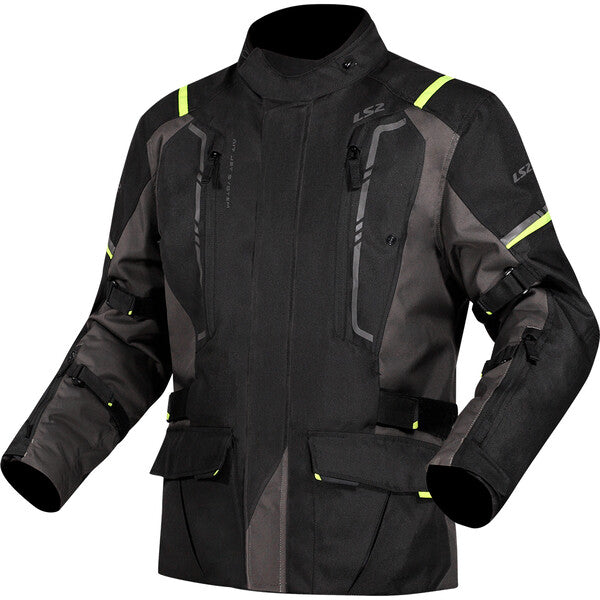 KURTKA LS2 NARVIK MAN GREY BLACK H-V YELLOW