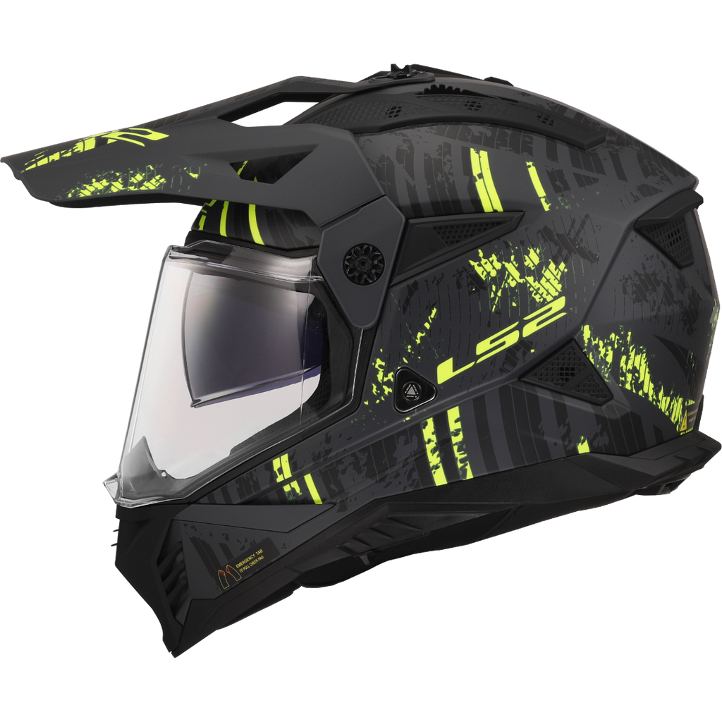 KASK LS2 MX702 PIONEER II CRAZY M. BL. H-V YEL