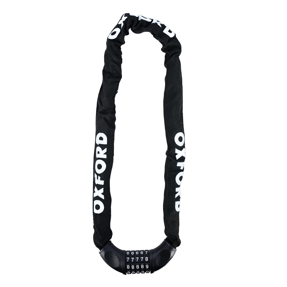 OXFORD PROMOCJA ŁAŃCUCH ZABEZPIECZENIE ANTYKRADZIEŻOWE COMBI CHAIN 6MM x 0,9M (OCZKO 6MM) - (ZAMKNIĘCIE NA SZYFR) – zdjęcie 2