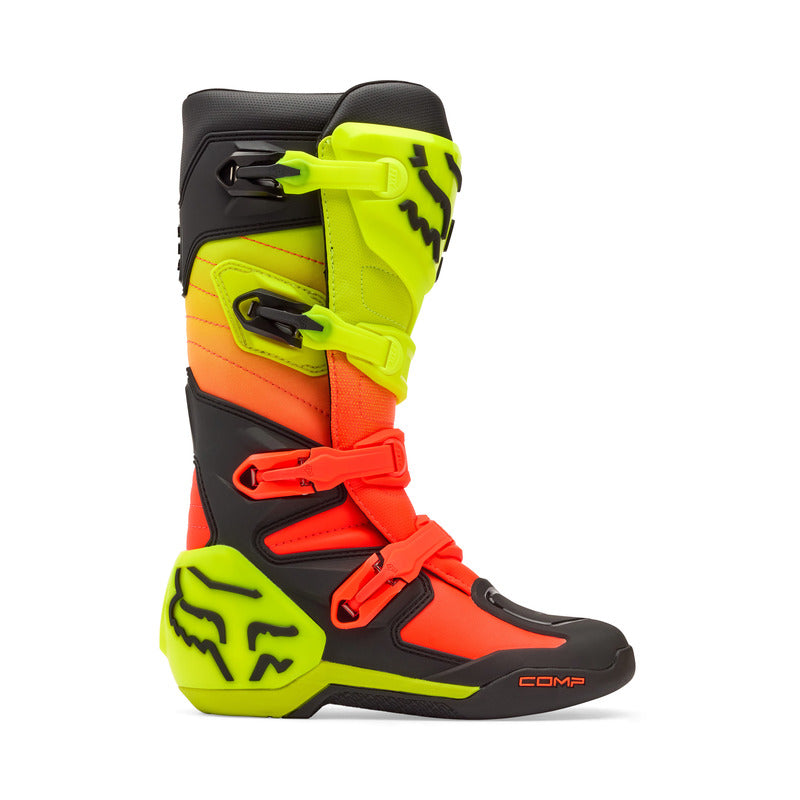 BUTY MOTOCYKLOWE FOX COMP ORANGE YELLOW – zdjęcie 2