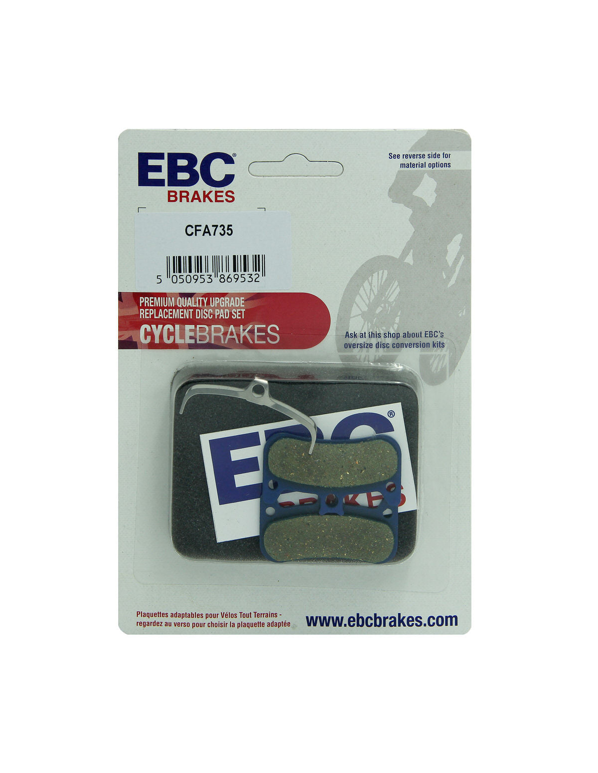 CFA735 - Klocki hamulcowe rowerowe (organiczne) EBC Brakes – zdjęcie 2