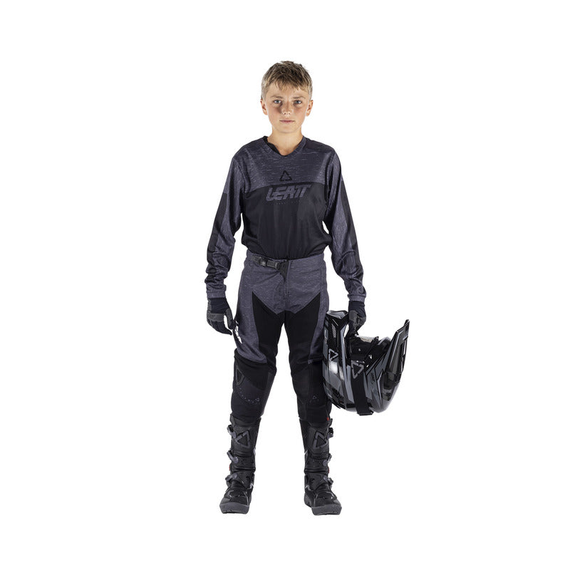 STRÓJ OFFROADOWY BLUZA I SPODNIE JUNIOR LEATT MINI RIDE KIT 3.5 STEALTH BLACK GREY XS