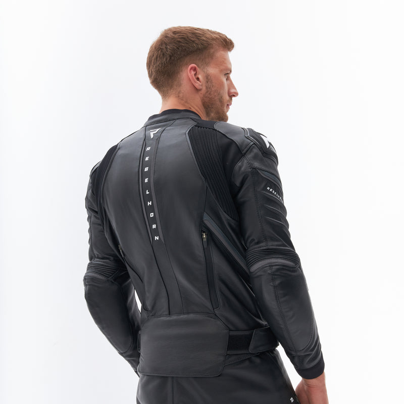 KURTKA MOTOCYKLOWA SKÓRZANA REBELHORN VELOCE BLACK WHITE