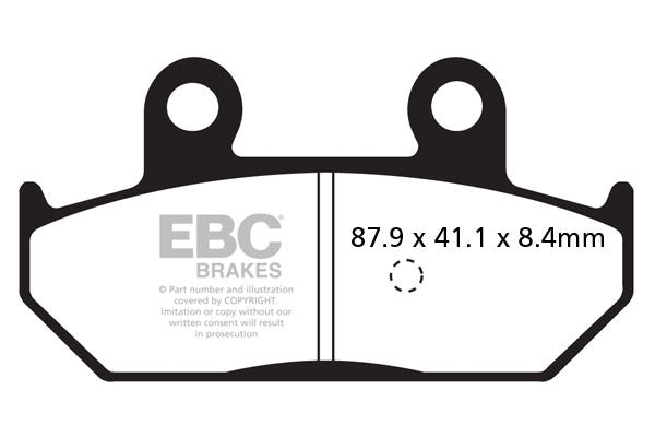 EBC Brakes Klocki hamulcowe EBC SFAC412 skuterowe karbonowe (kpl. na 1 tarcze)