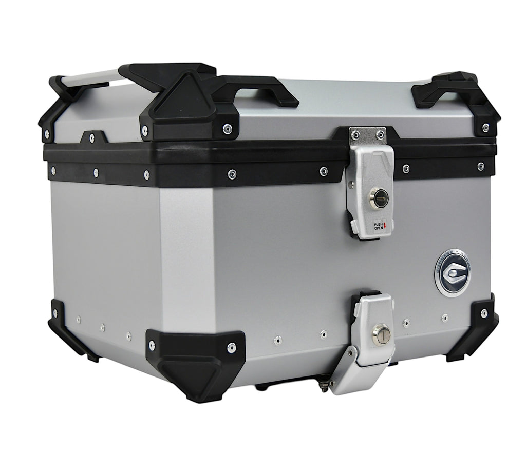 KUFER CENTRALNY ALUMINIOWY COOCASE 45L SREBRNY – zdjęcie 2