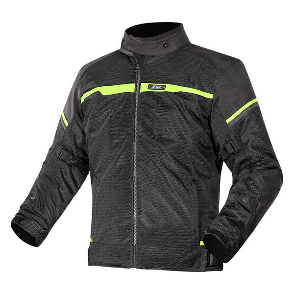 KURTKA LS2 RIVA MAN BLACK NEON YELLOW