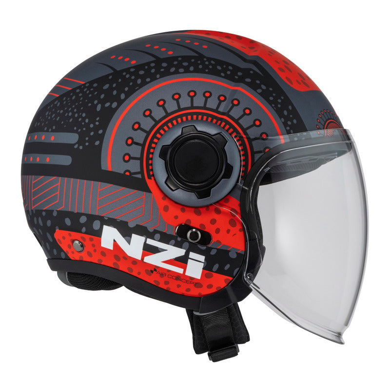 KASK MOTOCYKLOWY NZI RINGWAY 2 DUO ANTERA ANTRACITE RED MATT XS