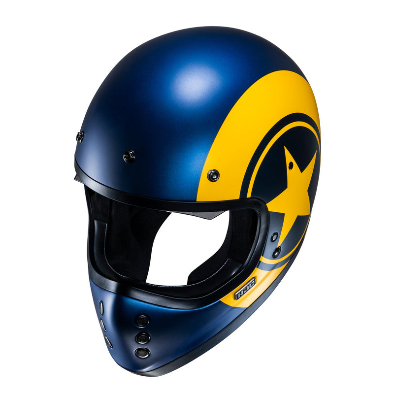 KASK MOTOCYKLOWY HJC V60 NYX BLUE YELLOW
