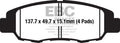 EBC Brakes Klocki hamulcowe EBC FA669/4 (STD BLACK PAD) (kpl. na 1 tarcze)