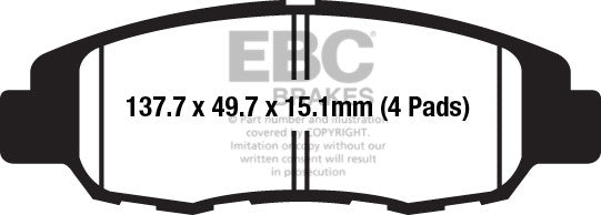 EBC Brakes Klocki hamulcowe EBC FA669/4 (STD BLACK PAD) (kpl. na 1 tarcze)