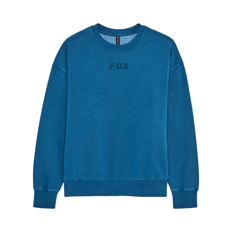 BLUZA FOX WORDMARK OVERSIZED FLEECE CREW TWILIGHT