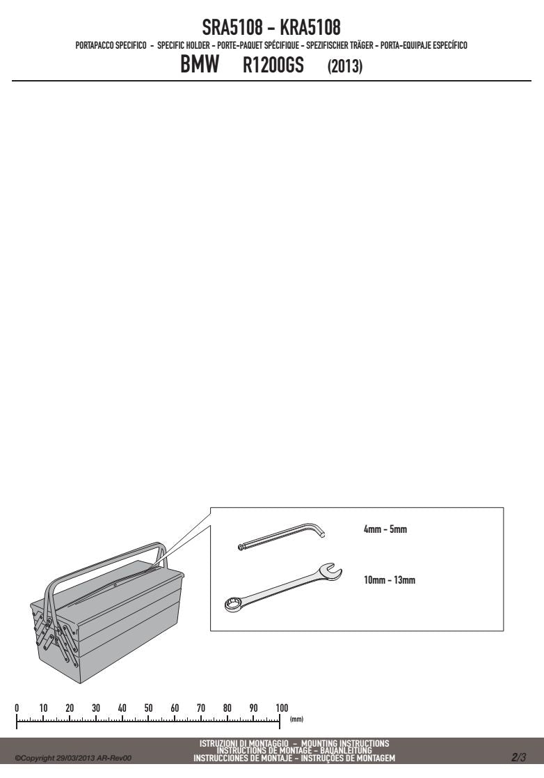 KAPPA STELAŻ KUFRA CENTRALNEGO BMW R 1200GS (13-18), R 1250GS (19-23) ALUMINIOWY MONOKEY – zdjęcie 3
