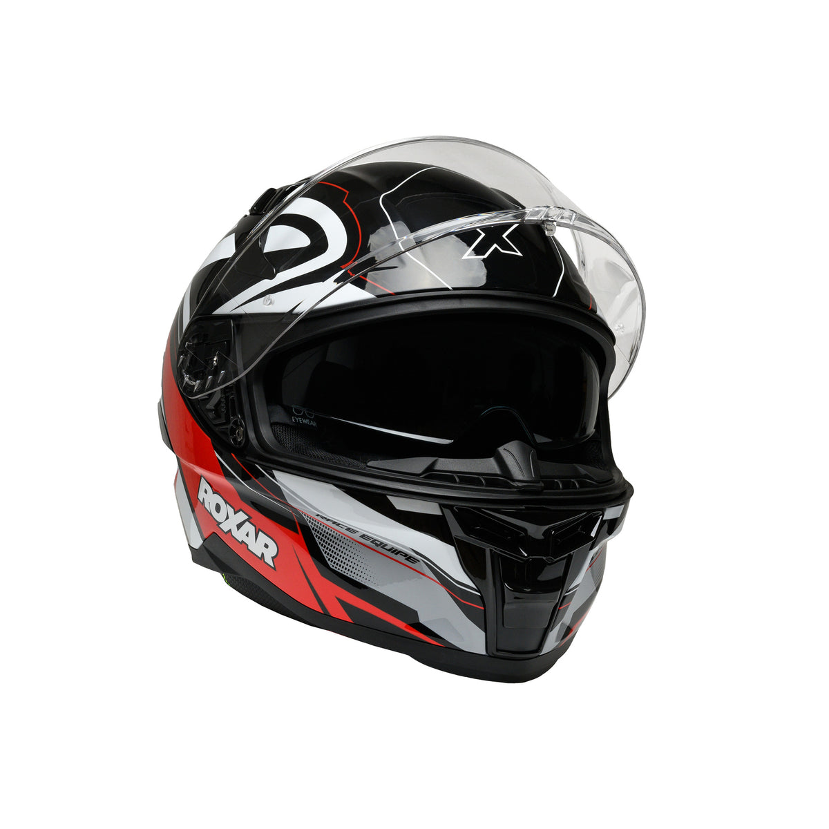 ROXAR HELMETS Kask Motocyklowy ROXAR BAYAMO EVO RACE Czarny/ biały/ czerwony