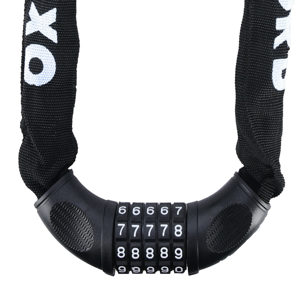 OXFORD PROMOCJA ŁAŃCUCH ZABEZPIECZENIE ANTYKRADZIEŻOWE COMBI CHAIN 6MM x 0,9M (OCZKO 6MM) - (ZAMKNIĘCIE NA SZYFR)