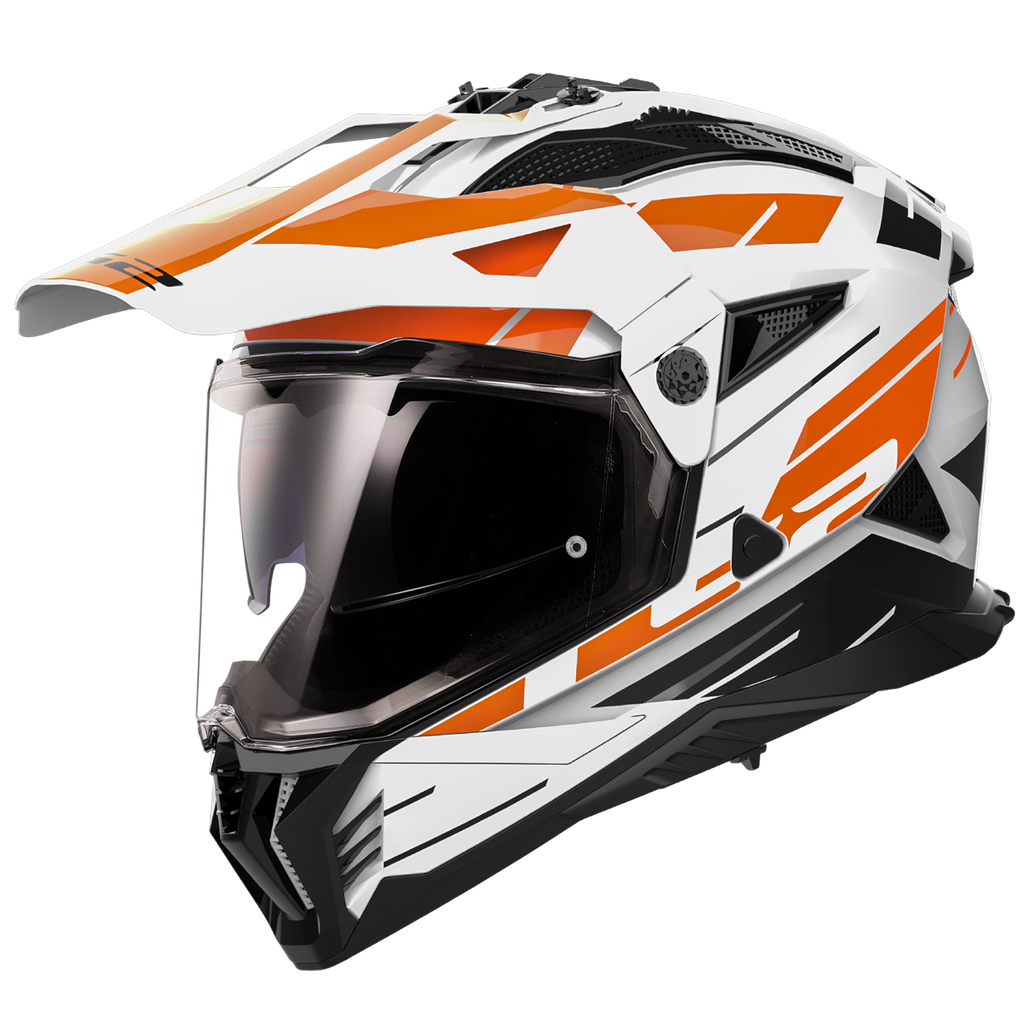 KASK LS2 MX702 PIONEER II NAMIB WHITE ORANGE