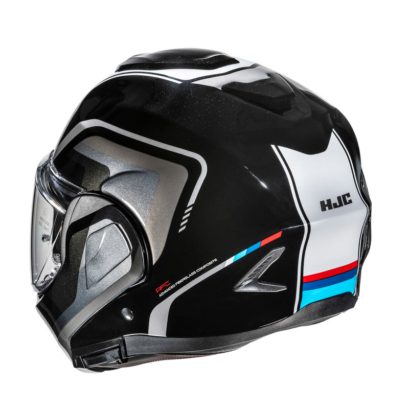 KASK MOTOCYKLOWY HJC F100 REFF BLACK WHITE