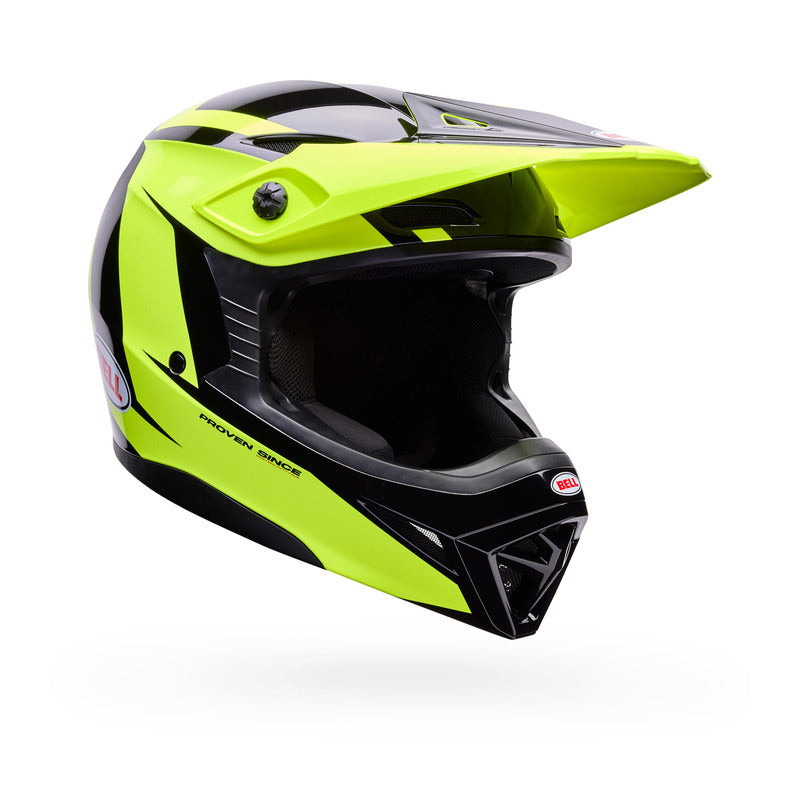 KASK MOTOCYKLOWY BELL MX-10 MIPS TALON YELLOW BLACK