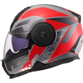 KASK LS2 FF902 SCOPE II OXYD GREY RED-06 +PNLCK