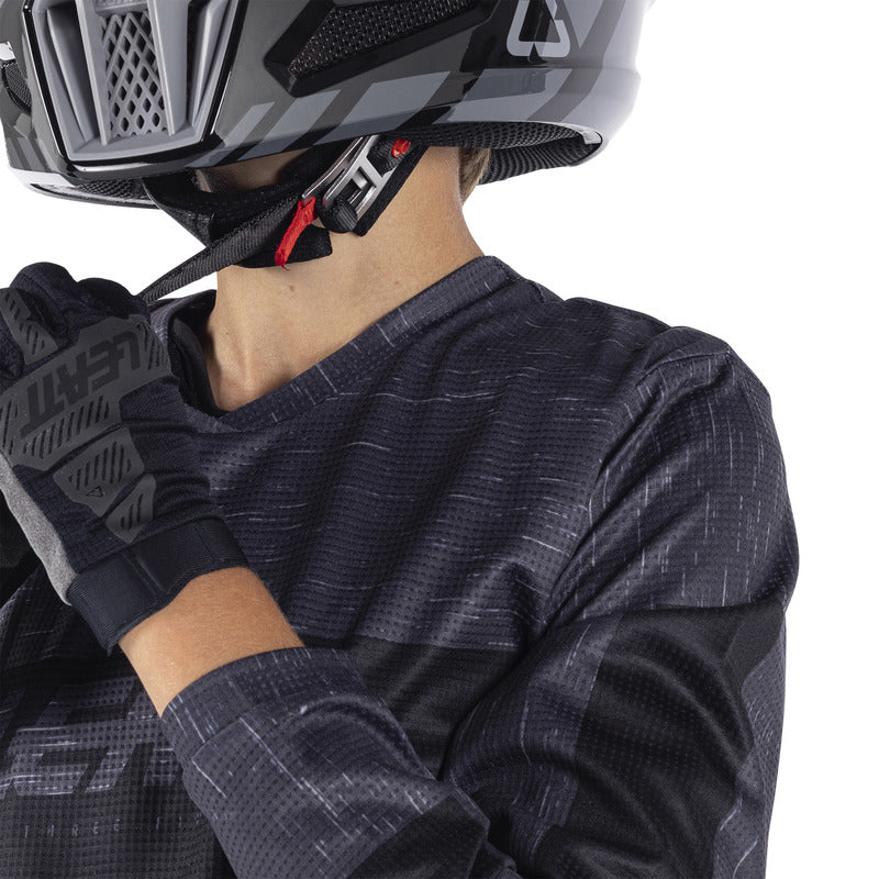 STRÓJ OFFROADOWY BLUZA I SPODNIE JUNIOR LEATT MINI RIDE KIT 3.5 STEALTH BLACK GREY XS