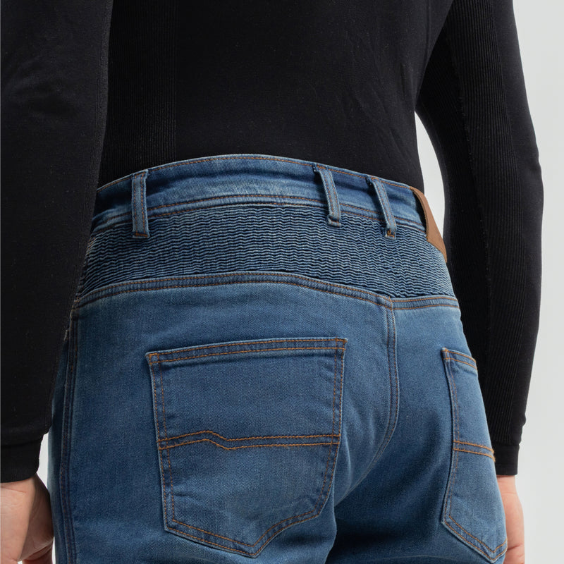 JEANSY MOTOCYKLOWE BROGER MAVERICK WASHED BLUE